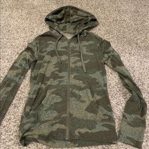 green camo zip-up